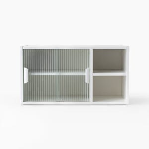 피크 2문 미니수납장 630 630mmx280mmx337mm, 2단, 화이트 0085.4383