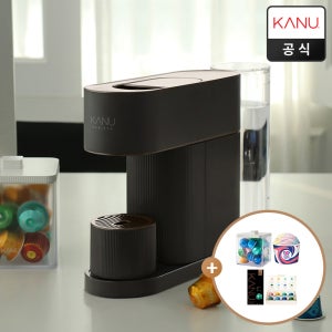 카누 바리스타 캡슐커피머신 어반 차콜 브라운 (상자형 캡슐보관함+배라 파인트+전용캡슐 18개입 증정)