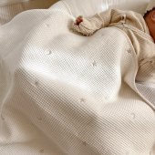 마이리틀데이지 신생아 아기 유아 자가드 블랭킷 순면이불 - 별빛 자수 (M, L사이즈) 이미지