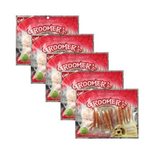 그루머스 우유스틱 사사미 400g x 5개 반려견 고급 영양 기호성 좋은 대용량 개껌간식