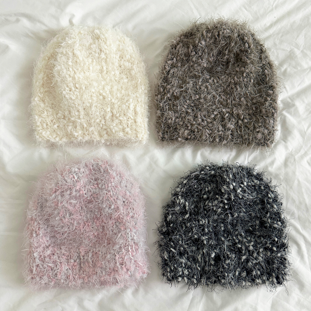 [대바늘패키지] 폼폼 퓨리 비니 DIY