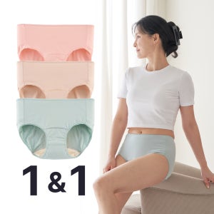 [NEW] 한나 안심팬티 1&1 세트 요실금팬티 유기농 순면패드 키토산 할머니 엄마 소변 방수