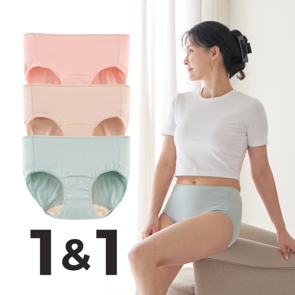 [NEW] 한나 안심팬티 1&1세트 데일리용 요실금팬티 순면 키토산 할머니 엄마 소변 방수