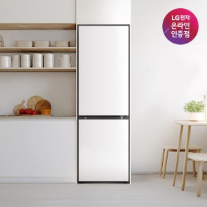 최대혜택가 67만원대 LG 모던엣지 오브제컬렉션 Q343MHHF33 컨버터블 빌트인 344L (크림화이트/메탈) 소형 원룸 미니 2도어 냉장고