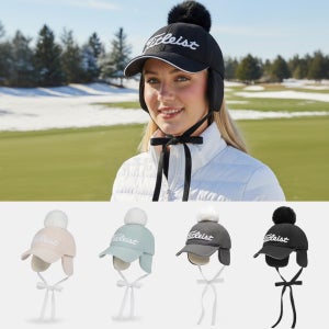 타이틀리스트 여성 골프 모자 귀마개 탈부착 캡 겨울 모자