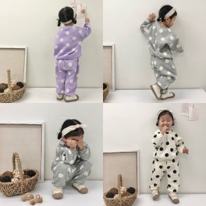 토들러 키즈 기모버블 상하세트