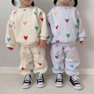 토들러 키즈 기모풍선 상하세트