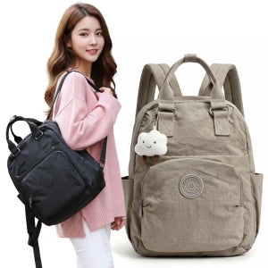 미쓰백 나일론 여성 백팩 가벼운 캐주얼 캐리어 보조 보부상 여행용 경량 여자 배낭 가방
