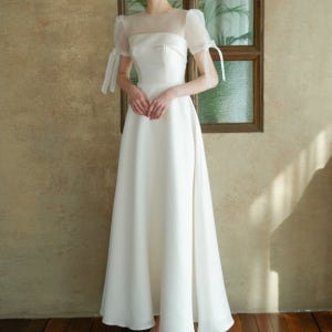 셀프 웨딩 결혼식 2부드레스 대여 실크 원피스 피로연 돌잔치 맘드레스 쉬폰 미카도 린다