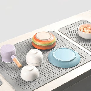 오넬리 실리콘 식기 건조 드라잉 매트 주방 싱크대 특대 45x40