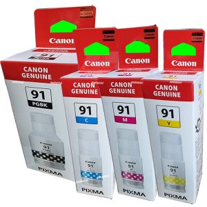 캐논 PIXMA G3970 G3971 G3972 프린터 정품 무한 잉크 검정 칼라 GI-91 4색구매