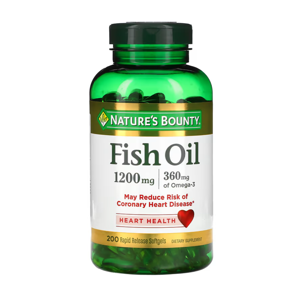 네이처스 바운티 <b>피쉬오일 1200mg</b> 오메가3 200소프트젤