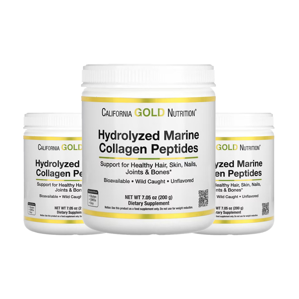 CGN 골드 해양 마린 어류 <b>콜라겐 펩타이드 하이드롤라이즈드콜라겐</b> 200g3통