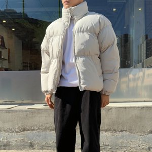 남자 크롭 오버핏 푸퍼패딩