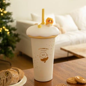 카카오프렌즈 빨대 슬림 데일리텀블러 보온스텐병 빨대물통 리유저블 피규어콜드컵