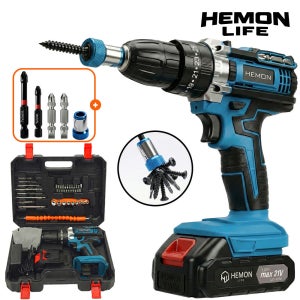 헤몬 다쪼아 터보 전동 드릴 드라이버 충전 공구 세트