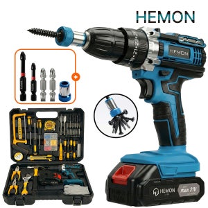 헤몬 다쪼아 터보 올인원 전동 드릴 드라이버 충전 공구 세트