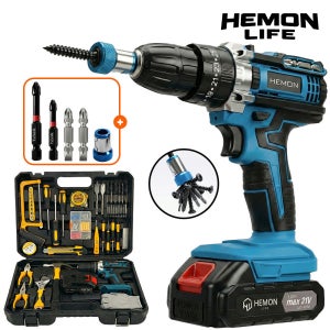 헤몬 다쪼아 터보 올인원 전동 드릴 드라이버 충전 공구 세트