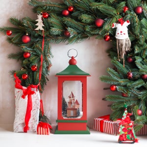 크리스마스 카페인테리어 무드등 눈내리는 LED 하우스 대형 램프 오르골