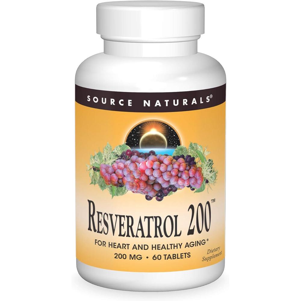Source Naturals 소스네츄럴 레스베라트롤 200<b>mg</b> 60정
