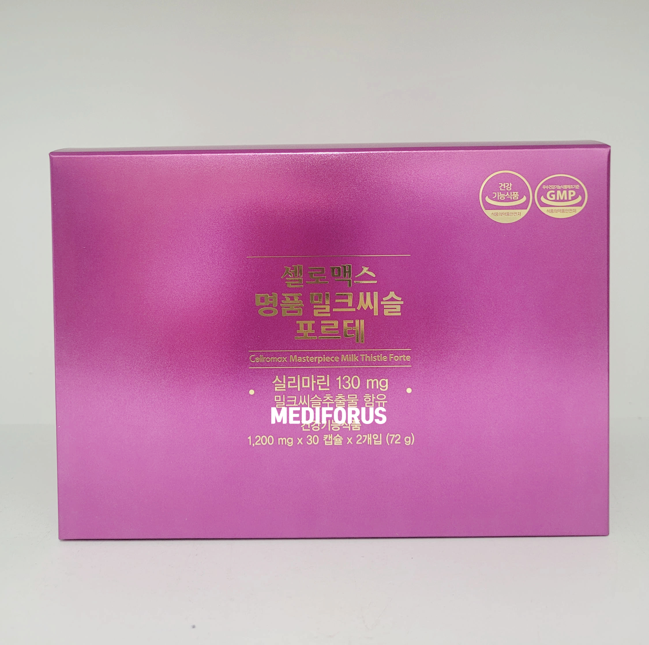 약국용 셀로맥스 <b>명품 밀크씨슬 포르테</b> 60캡슐+KF94마스크