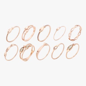 금실반지 14k 물고기반지 애끼 검지 반지 새끼 손가락 반지 핑크