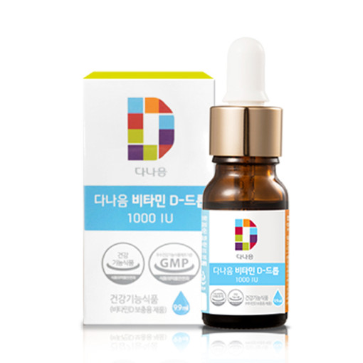 다나음 드롭 어린이 <b>비타민D</b> 1000IU (4개월 분) 액상 영양제 베이비 <b>이지</b>드롭