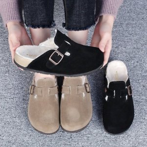 250-280mm 블로퍼 뮬 여성 여자 털 겨울 가을 슬리퍼 예쁜 고급 굽 3cm 사무실