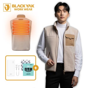 블랙야크 S-플리스 발열조끼(아이보리-3단조절)배터리포함