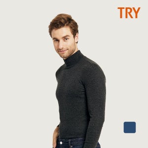 트라이 남성 히트업 울 폴라 티셔츠