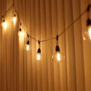 HK sell S80 파티라이트 투명캡 줄전구 10m 20구세트