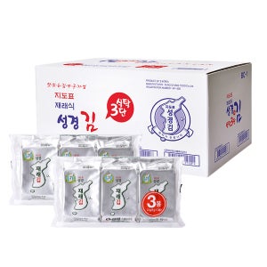 [성경김본사] 재래 도시락김,식탁김 4g - 3봉X24개 총 72봉 - 대용량