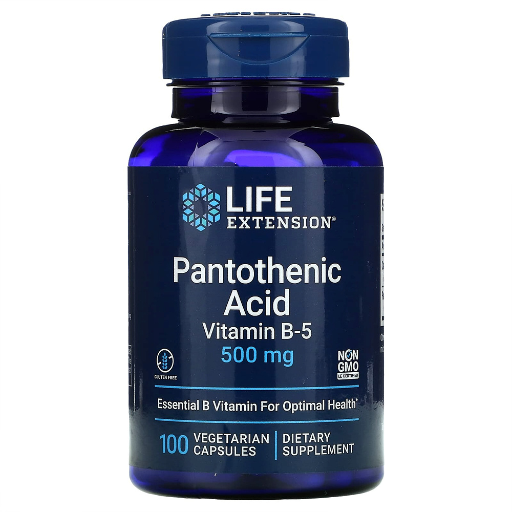 라이프익스텐션 <b>판토텐산</b> 500mg 100정 베지캡슐