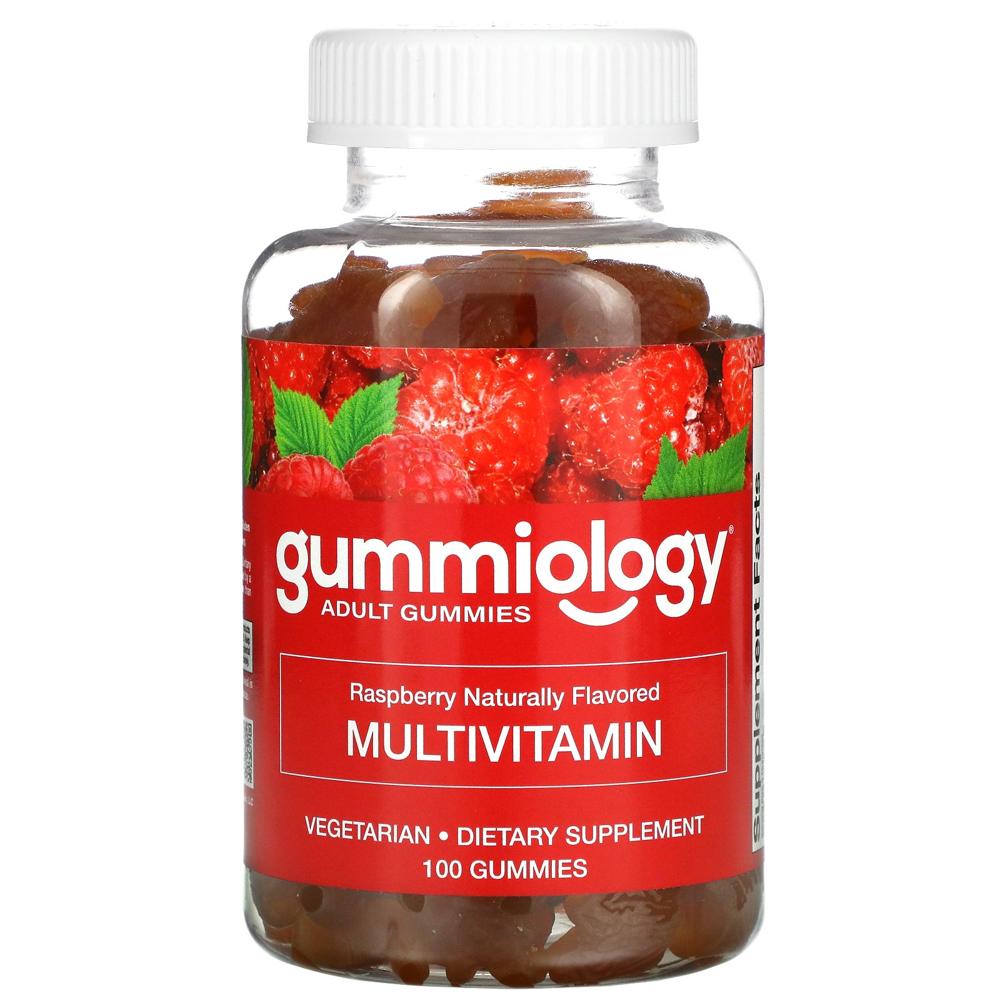 <b>Gummiology</b> 성인용 <b>종합</b>비타민 젤리 라즈베리맛 식물성 100구미