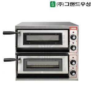 그랜드우성 돌피자오븐 유리문 폭720 2단 업소용 전기오븐