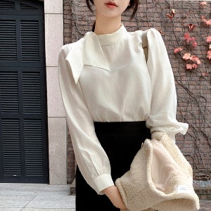 메로아 타이 긴팔 블라우스 bs7764