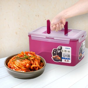 코멕스 튼튼한 뚜껑 김치통 8.3L 김장 밀폐용기 냉동실정리용기