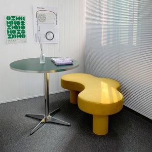 HN69 땅콩스툴 카페 병원 대기의자 패브릭 매장의자 벤치스툴 미용실 네일샵 맞춤제작