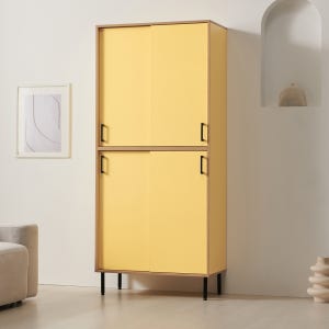 망고 슬라이딩 수납장 원룸 틈새 모던 다용도 베란다 2단 높은 수납장 800