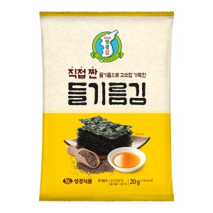 [성경김본사] 지도표 직접 짠 들기름 전장김 20g, 1개