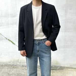 남자블레이저 캐주얼 정장 싱글 마이 남성오버핏자켓