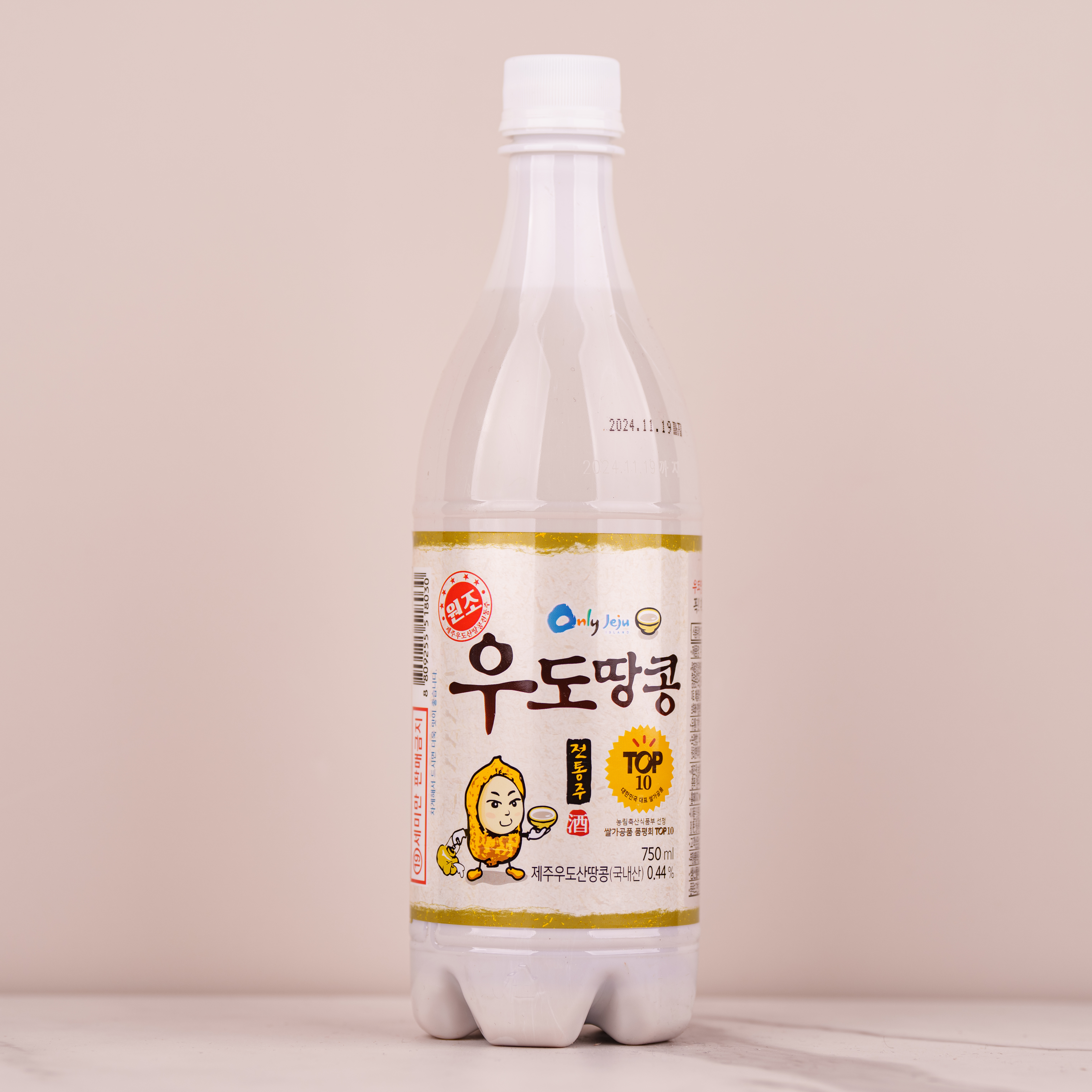 조은술세종 우도 땅콩 막걸리 6도 제주도 살균탁주 750ml, 1개