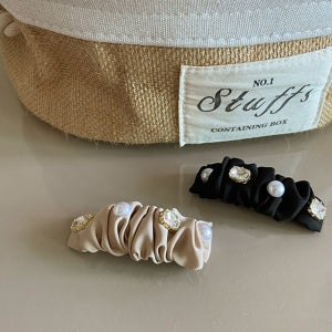 플리츠 진주 큐빅 포인트 똑딱이핀 머리핀 헤어핀 앞머리똑딱이핀 옆머리 포인트헤어