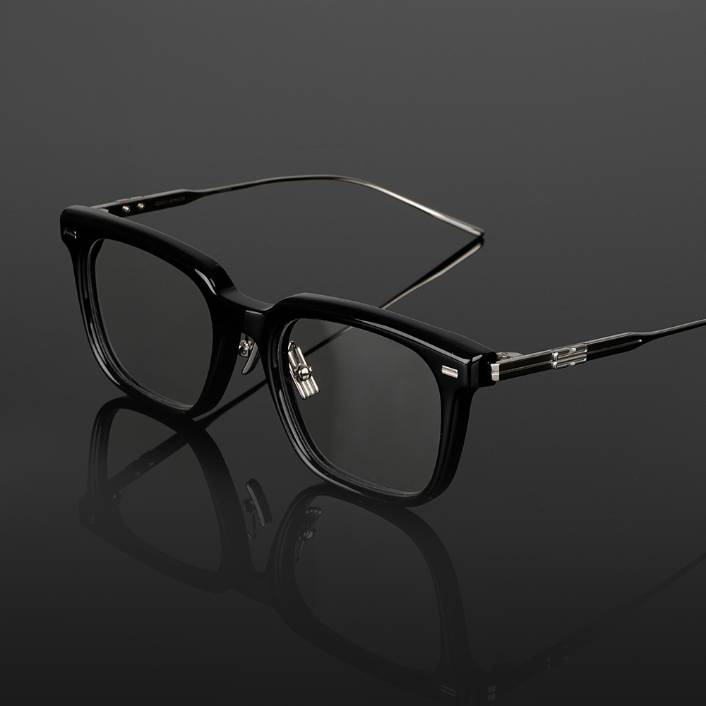 젠틀몬스터 안경 진 ZIN 01 블랙 사각 남성 여성 콤비테 블루라이트차단 티타늄
