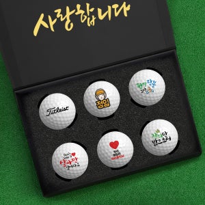 골프공 선물 세트 인쇄 각인 제작 홀인원 기념볼 타이틀리스트 V1 프리미엄 6구 0호
