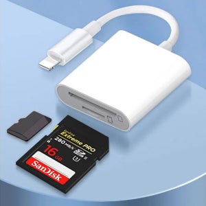 아이폰 SD카드 리더기 8핀 핸드폰 블랙박스 OTG USB 리더기 사진전송