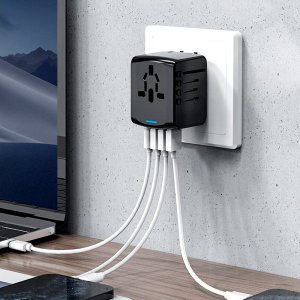 여행용 외국 전기 콘센트 돼지코 멀티 어댑터 퀵차저 USB