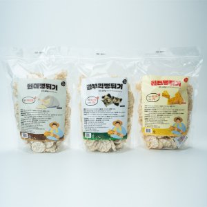 현미 뻥튀기 220g 치즈 김부각 3종 아기간식 현미뻥 쌀과자 국내산 현미 천일염 사용