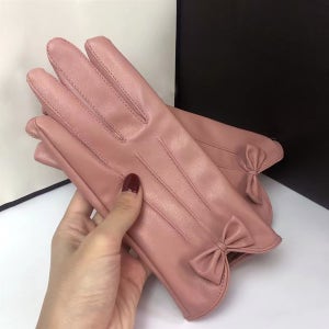 여성 스마트폰 터치 밍크 안감 소프트 가죽 장갑 (2컬러)