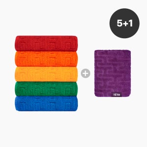 테토수건 수피마수건 세면 40수 호텔수건 답례품 먼지없는 시그니처 믹스 6P